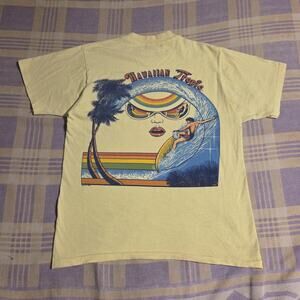 VTG 80s Hawaiian Tropic Sun Surfing Tanning Hobie Surf T Shirt USA Size M 1982